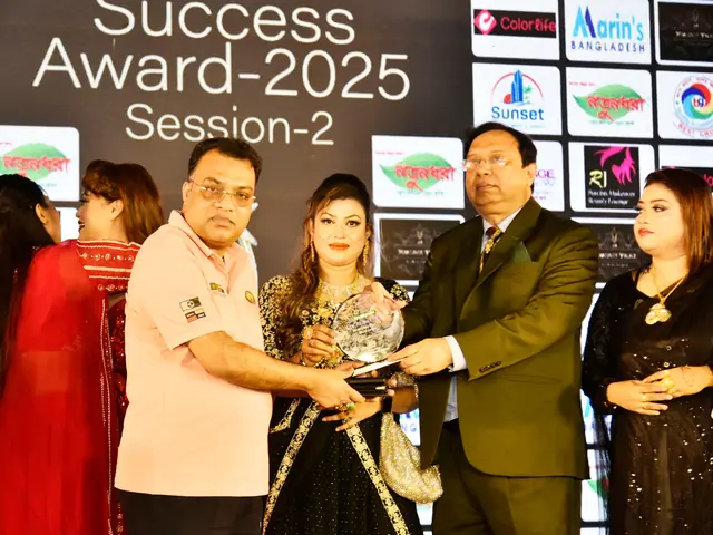 Abdul Kader Chowdhury on stage at Success Award 2025, Session 2
